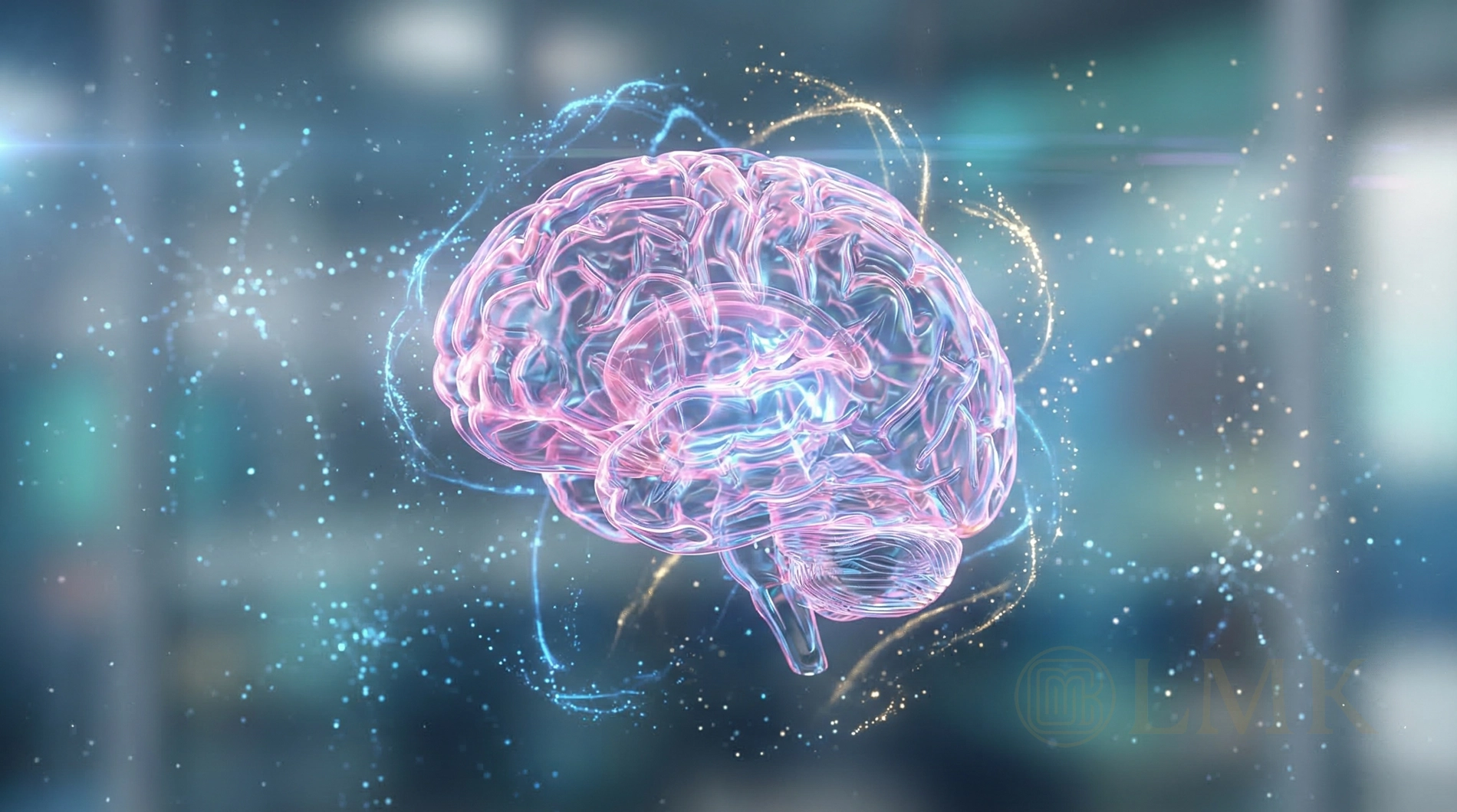 Minh họa brain health sức khỏe não bộ với các vòng sáng năng lượng tượng trưng cho Nitric Oxide đang khơi thông dòng chảy máu và oxy đến các tế bào thần kinh, giúp bứt phá hiệu suất trí tuệ.