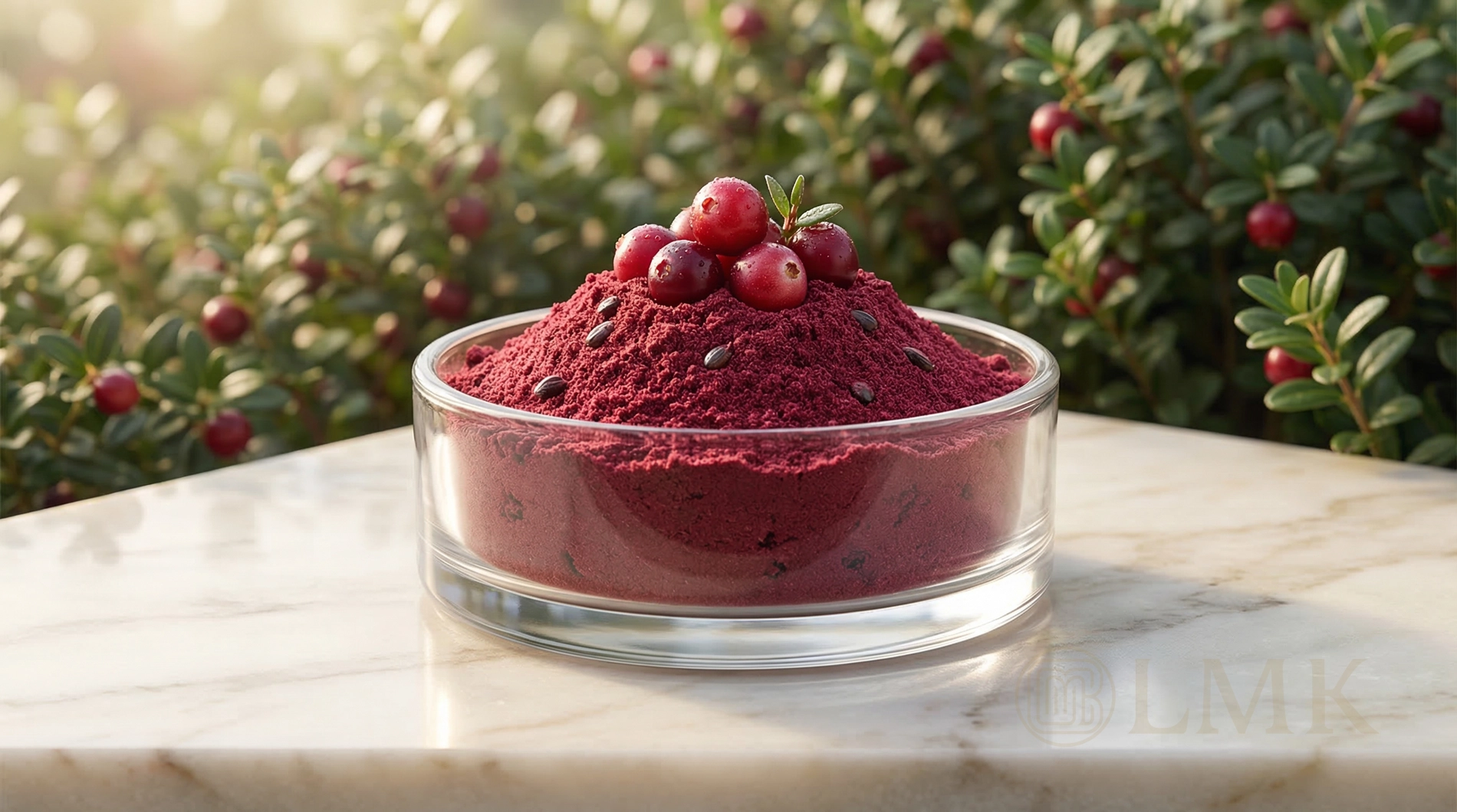 Bột hạt nam việt quất nguyên chất tinh khiết màu đỏ thẫm giàu Omega 3-6-9 cho sức khỏe tim mạch.