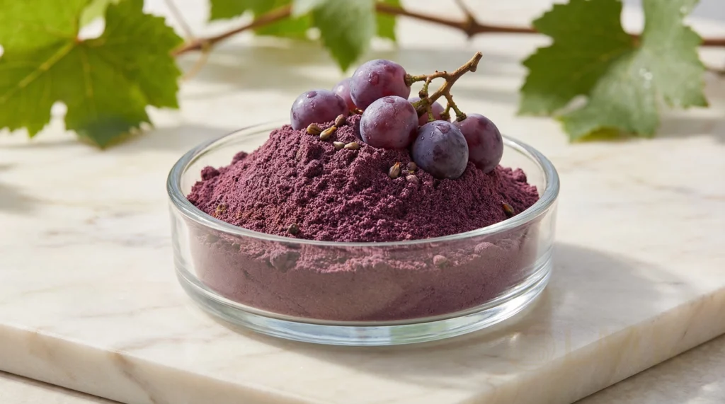 Chiết xuất hạt nho giàu OPCs giúp bảo vệ thành mạch và chống oxy hóa mạnh mẽ.